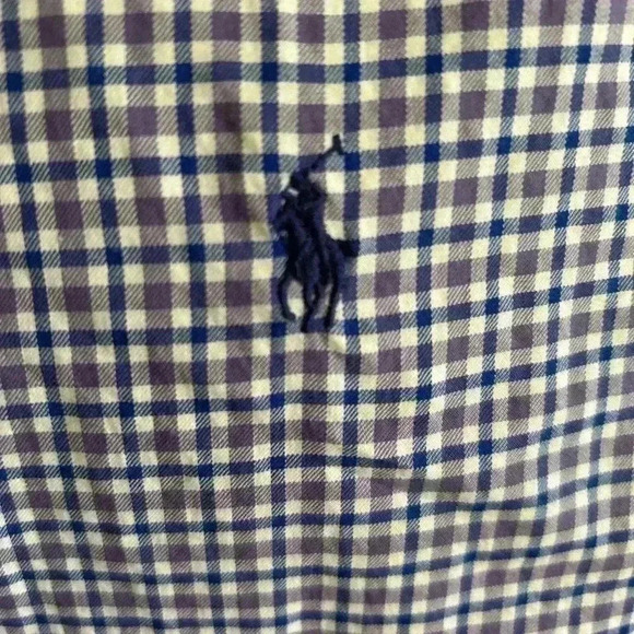 Polo Ralph Lauren Men’s Classic Fit Gingham Oxford Shirt. Large. Preowned. - Picture 6 of 7